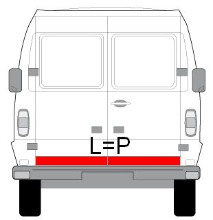 Panou reparatie usa spate stanga/partea dreapta inferioara, scurt MERCEDES T1/T2 intre 1977-1996 [1]