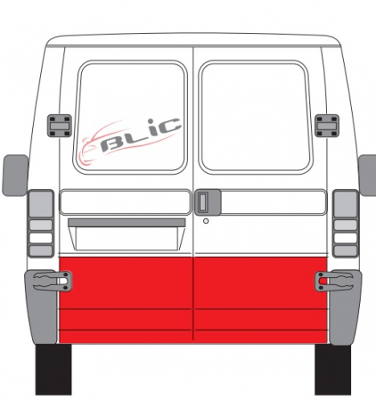 Panou reparatie usa Spate Stanga (strat, partea inferioara, inaltime 510mm) potrivit CITROEN JUMPER; FIAT DUCATO; PEUGEOT BOXER 03.94-09.06 [1]
