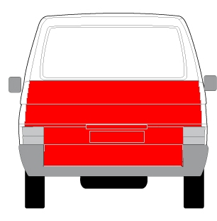 Piese Auto - Panou reparatie usa spate strat, partea inferioara, inalta VW TRANSPORTER T4 intre 1990-2003