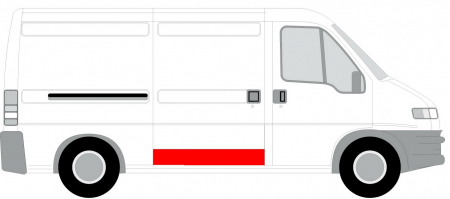 Panou reparatie usa Spate (strat, partea inferioara, model mediu / lung; usa culisanta, inaltime 200mm) potrivit CITROEN JUMPER; FIAT DUCATO; PEUGEOT BOXER 1994-2006 [1]