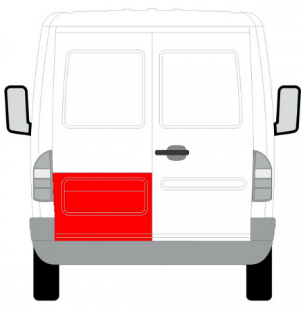 Panou usa spate potrivit MERCEDES-BENZ SPRINTER 2-t bus (901, 902) 1995-2006 [1]