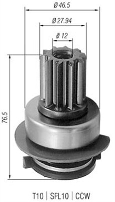 Pinion electromotor potrivit AUDI A3, TT; FORD GALAXY I; SEAT ALHAMBRA, CORDOBA, IBIZA II, TOLEDO I; SKODA OCTAVIA I; VW BORA, BORA I, CORRADO, GOLF II 1.0-2.8 02.88-05.16 [2]