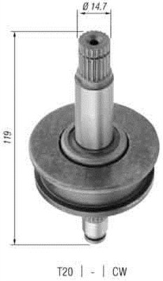 Pinion electromotor potrivit HYUNDAI GALLOPER I, H-1, H-1 / STAREX, H100, TERRACAN; MITSUBISHI COLT II, COLT III, GALANT IV, GALANT V, GALANT VI, GALANT VII 1.8D-2.5D 09.80-08.07