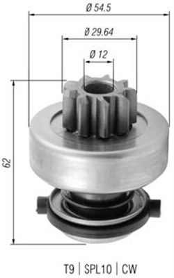 Pinion electromotor potrivit PEUGEOT 605 2.5D 1994-1999 [2]