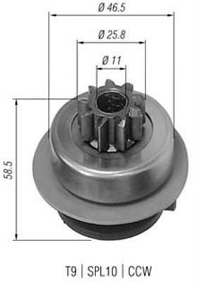 Pinion electromotor potrivit VW GOLF III 1.9D 1993-1997 [2]