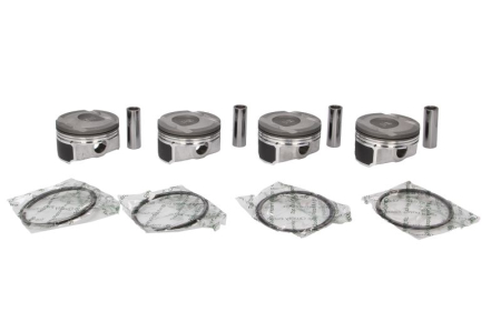 Motor - Piston 77,5 (+0,50, cu inele, 4 buc) potrivit Hyundai I30, I40 I, I40 I CW, IX35, Kona, Tucson, Veloster; Kia Carens IV, Cee'd, Pro Cee'd, Soul I, Soul II, Sportage III dupa 2008 - 1.4 / 1.6, diametru