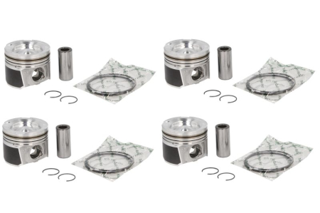 Piston - Piston 77,5 (+0,50, cu inele, 4 buc) potrivit Hyundai I30, I40 I, I40 I CW, Kona, Tucson; Kia Ceed, Cerato IV, Optima, Proceed, Sportage IV, Sportage V, Stonic, Xceed 1.6D/1.6DH dupa 2017 - diametru 7