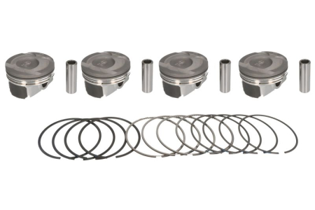 Motor - Piston 77 (STD, cu inele, 4 buc) potrivit Hyundai I30, I40 I, I40 I CW, IX35, Kona, Tucson, Veloster; Kia Carens IV, Cee'd, Pro Cee'd, Soul I, Soul II, Sportage III, Sportage IV dupa 2008 - 1.4 / 1.6,