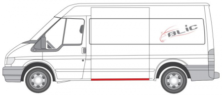 Prag - Placa prag spate stanga (lungime 143cm) potrivit FORD TRANSIT V FL 2006-2013