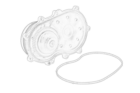 Conducta racire - Pompa apa potrivit AUDI potrivit AUDI A8 D5, Q7, Q8 4.0D/4.0DH 04.16-