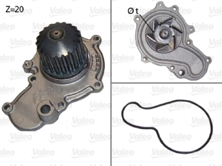 Conducta racire - Pompa apa potrivit CHRYSLER 300C, CIRRUS, NEON, NEON II, PT CRUISER, SEBRING, STRATUS, VOYAGER III; DODGE NEON, NEON II, STRATUS; MITSUBISHI ECLIPSE II; PLYMOUTH NEON 1.6-3.5 05.94-