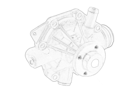 Conducta racire - Pompa apa potrivit DEUTZ TCD3.6L04, DEUTZ FAHR 5090 C, 5100, 5100 C, 5100 TTV, 5110, 5110 C, 5110 TTV, 5120, 5120 C, 5120 TTV, 5130, 5130 TTV, 6120, 6130; MANITOU MT932 ST3B