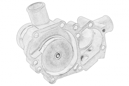 Piese Auto - Pompa apa potrivit PERKINS 103.09; 103.10, BENFRA 9.01B; CASE IH 15, 16; GEHL 145, 165; JCB 801, 8015, 8016, 8017, 8018; WEIDEMANN 912 D/P