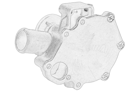 Conducta racire - Pompa apa potrivit PERKINS 103.15; 104.19; 104.22; 403C-15; 404C-22; 404C-22T; 404F-22