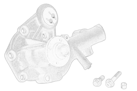 Conducta racire - Pompa apa potrivita PERKINS 504-2; 504-2T, MASSEY FERGUSON 16