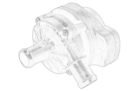 Conducta racire - Pompa apa suplimentara potrivita AUDI A3; SKODA KODIAQ II, OCTAVIA IV, SUPERB IV; VW GOLF VIII, PASSAT B9, TIGUAN 1.5H dupa 2023
