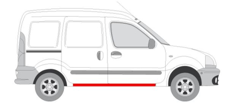 Prag auto Dreapta/Stanga reparatie, partea inferioara, lungime 175cm potrivit RENAULT KANGOO, KANGOO EXPRESS -12.08 [1]