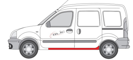 Prag auto Spate Stanga cu usa culisanta potrivit RENAULT KANGOO, KANGOO EXPRESS pana in 2008 [1]