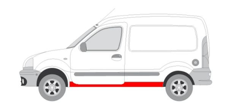 Prag auto Spate Stanga nicio usa glisanta potrivit RENAULT KANGOO, KANGOO EXPRESS pana in 2008 [1]