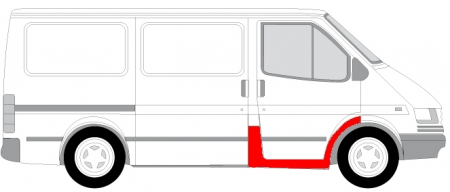 Prag - Prag lateral dreapta potrivit FORD TRANSIT 1991-2000