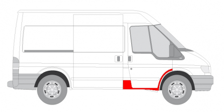 Prag lateral fata dreapta potrivit FORD TRANSIT 2000-2014 [1]