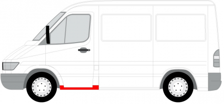 Prag lateral fata stanga potrivit MERCEDES SPRINTER; VW LT 1995-2006 [1]