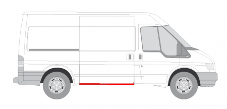 Prag lateral potrivit FORD TRANSIT 2000-2014 - usa culisanta dreapta varianta lunga [1]