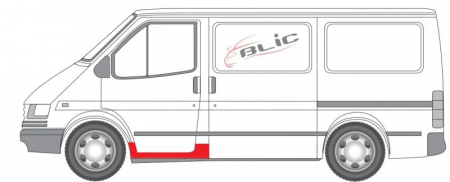 Prag stanga potrivit FORD TRANSIT IV FL, TRANSIT IV FL II 1991-2000 [1]