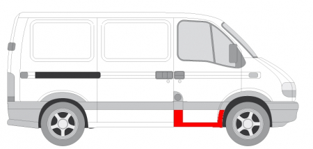 Prag usa fata dreapta potrivit NISSAN INTERSTAR; OPEL Movano; RENAULT MASTER II 1998-2010 [1]