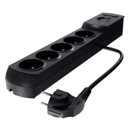 Prelungitor electric 5m, 230V, 3x1mm², numar prize 230V x 5buc. E / USB 2.0, IP20 [1]