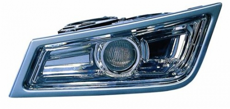 Lampa ceata - Proiector ceata dreapta (H3, rama argintie) potrivit VOLVO FH, FH II, FH16, FM 09.05-