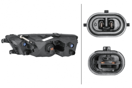 Proiector ceata Dreapta (H8/LED, cromat; cu lumini de zi) potrivit SKODA RAPID 07.12-12.18 [1]