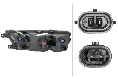 Proiector ceata Dreapta (H8/LED, cu Lumina zi; negru) potrivit SKODA RAPID 05.15-12.18 [1]