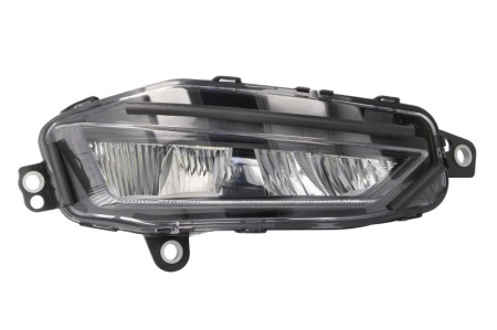 Lampa ceata - Proiector ceata dreapta (LED, negru; cu iluminare curba) 24V potrivit VOLVO FH III 02.20-