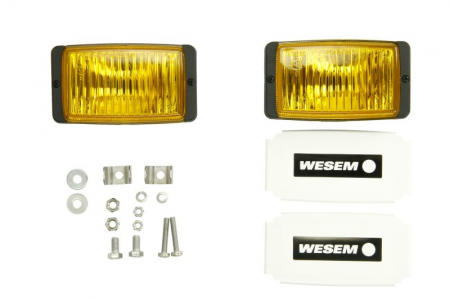 Lampa ceata - Proiector ceata Dreapta/Stanga (H3, 2 bucati in pachet; nuanta galbena) 12/24V
