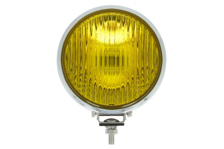 Lampa ceata - Proiector ceata Dreapta/Stanga (H3, diam.160mm; metal, capac cromat; nuanta galbena) 12/24V