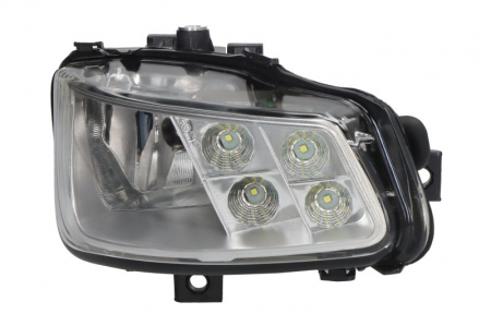 Lampa ceata - Proiector ceata stanga (H11/LED, cu iluminare curbata) 24V potrivit MERCEDES ACTROS MP4 / MP5, ANTOS 07.11-