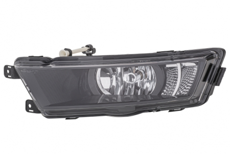 Proiectoare - Proiector ceata Stanga potrivit SKODA RAPID 2015-2018 (H8/LED, cu lumini de zi; negru)