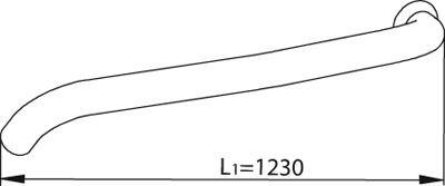Racord evacuare (lungime:1233mm) EURO 5 potrivit RVI MIDLUM; VOLVO FL II D7E240-DXi7 05.06- [1]