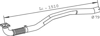Racord evacuare (lungime:1510/1620mm) potrivit IVECO EUROCARGO I-III F4AE0681A-F4AE3681E 09.00-09.15 [1]