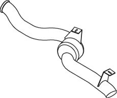 Teava evacuare - Racord evacuare (lungime:1702mm) potrivit DAF CF 75 PE183C-PR265S 01.01-05.13