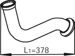 Racord evacuare (lungime:378mm) EURO 5 potrivit DAF LF 45 FR103S1/FR136S1 05.06- [1]