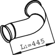 Teava evacuare - Racord evacuare potrivit DAF CF 85 XE250C-XE355C 2001-2013 (lungime:445/530mm)