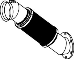 Teava evacuare - Racord evacuare (lungime:690mm) EURO 4 potrivit MERCEDES CITARO (O 530), INTEGRO (O 550), TOURISMO (O 350); SETRA 400 OM457.934-OM457.974 01.98-