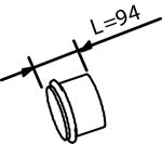Teava evacuare - Racord evacuare (lungime:95mm) potrivit VOLVO FH, FH12, FH16, FM, FM10, FM12, FM7 D10A320-D7C290 08.93-