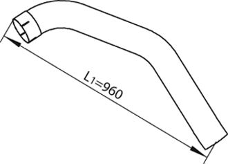Racord evacuare (lungime:960mm) potrivit MAN F2000 D2866LF20-E2866DF01 01.94- [1]