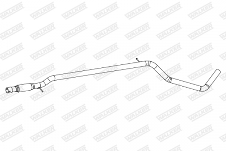 Racord evacuare Mijloc (lungime:2300mm) potrivit FIAT PANDA 1.2/1.2LPG 02.12- [1]
