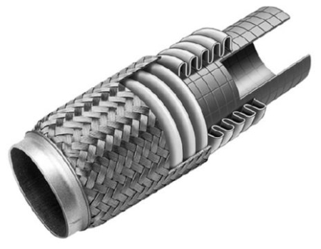 Racord flexibil evacuare (60x158) - racord flexibil cu conducte intrare, diametru 60 mm [1]