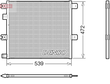 Condensatoare - Radiator AC 539 potrivit RVI D; VOLVO FE II, FL III dupa 2013