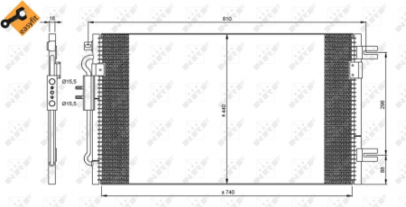 Radiator AC condensator Chrysler Voyager 2.8 CRD III [2]